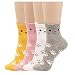 Womens Casual Socks - Cute Crazy Lovely Animal Cats Dogs Pattern Good for Gift One Size Fits All (Cats Foot Print), Vivid Cats