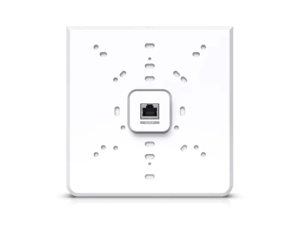 Ubiquiti U6 Enterprise In-Wall WiFi 6E Access Point, 10 flussi spaziali, switch a 4 porte, PoE++
