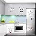 8 Feuilles Autocollants Yeux Emoji Drôles – Stickers Poubelle, Frigo, Toilette – Lot 30x21 Cm PVC Imperméable