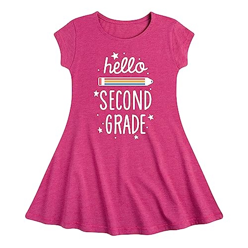 Instant Message - Hello Second Grade - Toddler & Youth Girls Fit & Flare Dress