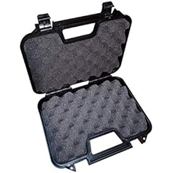 Maletin Para Pistola ARSUK Estuche rígido para Pistola de Airsoft BB, Balines y Cartuchos Bolsa - Interior de Espuma (31cm Estuche-Negro)