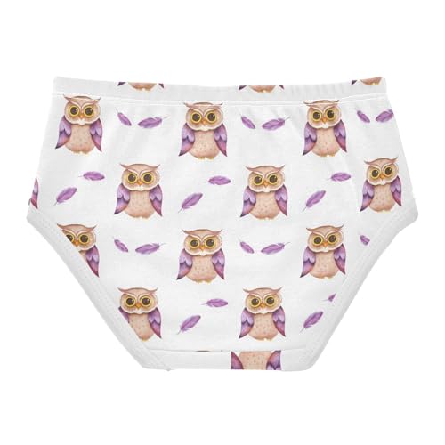 Cute Purple Owls White Girls Underwear Toddler 2t Cotton Girl Panties Cute Animal Kids Briefs Undies2