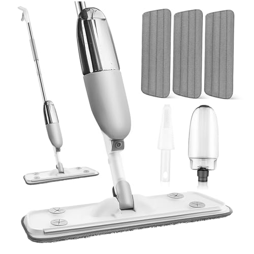 ORFOFE Trapeador Aerosol para Limpieza De Pisos Trapeador Plano con Almohadillas De Repuesto Húmedo