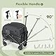 Lekespring Hundetransporter mit Rädern Großer Hundewagen für Hunde und Katzen 18KG, Rollende Haustierkutsche mit großen All-Terrain-Rädern (Schwarz)