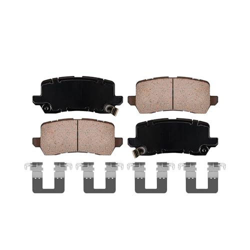 Image of Detroit Axle - Front Rear Brake Pads for Acura 2014-2020 RLX, Ceramic Brake Pads with Hardware 2015 2016 2017 2018 2019 Replacement