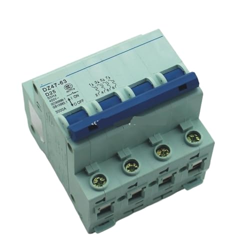 Disyuntor 4P 25A tipo D automático magnetotérmico para redes de 240V y 415V