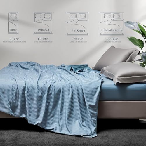 Image of Elegear Double-Sided Cooling Blanket for Hot Sleepers, Queen, Arc-Chill 3.0 | Q-Max>0.5 Cooling Fabric, Absorbs Heat to Keep Body Cool, Breathable Summer Blankets for Night Sweats & Menopause, 79 inchx86 inch
