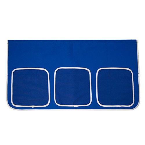 Preisvergleich Produktbild Homestyle4u 1449, Betttasche Stofftasche Hochbett, Tasche Kinderbett, Blau Baumwolle