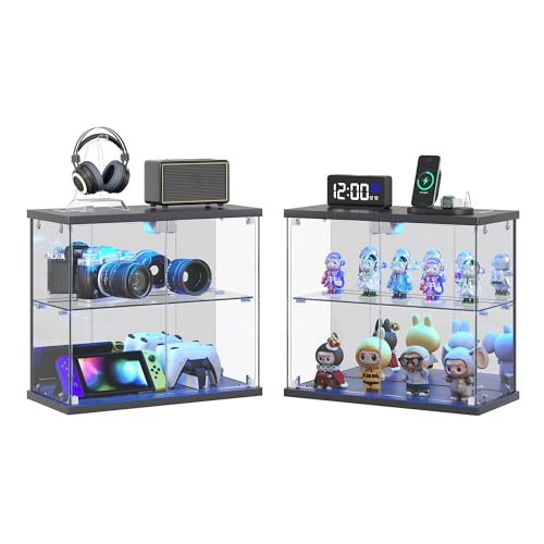 TAGELIER 2 vitrinas pequeñas con luces y...