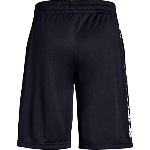 Under Armour Boys' Prototype Wordmark Shorts , Black (001)/Pitch Gray , Youth Small #TOP5