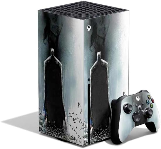 Skinit Decal Gaming Skin Compatible with Xbox Series X Bundle - Officially Licensed DC Comics Batman Black Mirror Cover #1 Design