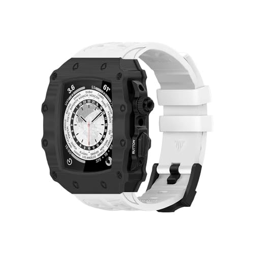 Kit modification fibre de carbone Apple Watch 45mm 44mm bracelet luxe