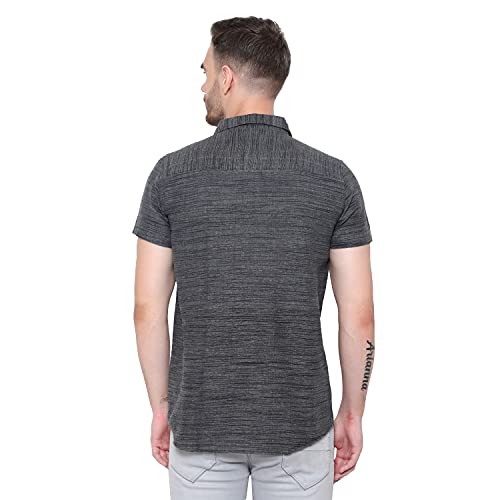 Image of LATEST CHIKAN Men's Cotton Blend Textured Half Sleeves Shirt