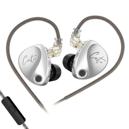Image of Concept Kart Kz Castor Iem With Mic Wired In Ear Monitors Earphone,10Mm Dual Magnetic + 8Mm Dynamic Driver In-Ear Earphone,Harman Target Version,4-Tuning Swtich,0.78Mm 2Pin,3.5Mm Detachable Cable.