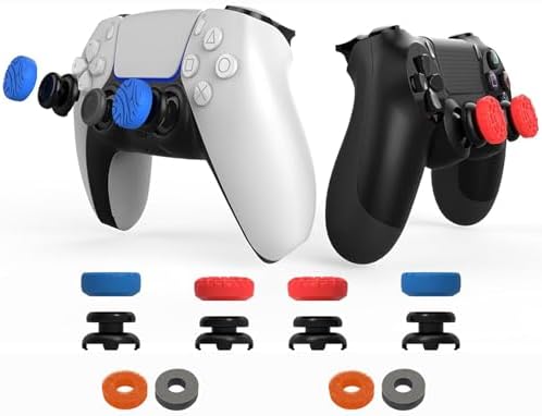 YuXi 1pc Hand Grip Extenders Caps Per PS5 PS4 PS3 Controller Thumb