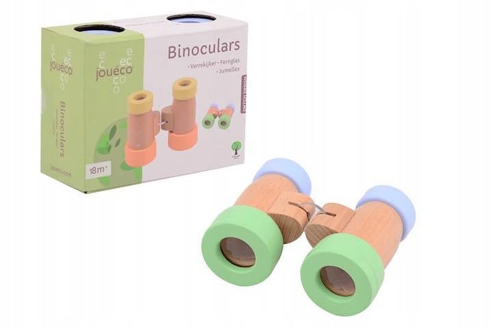 JohnToy Jumelles en bois jouets couleurs pastel pour enfants