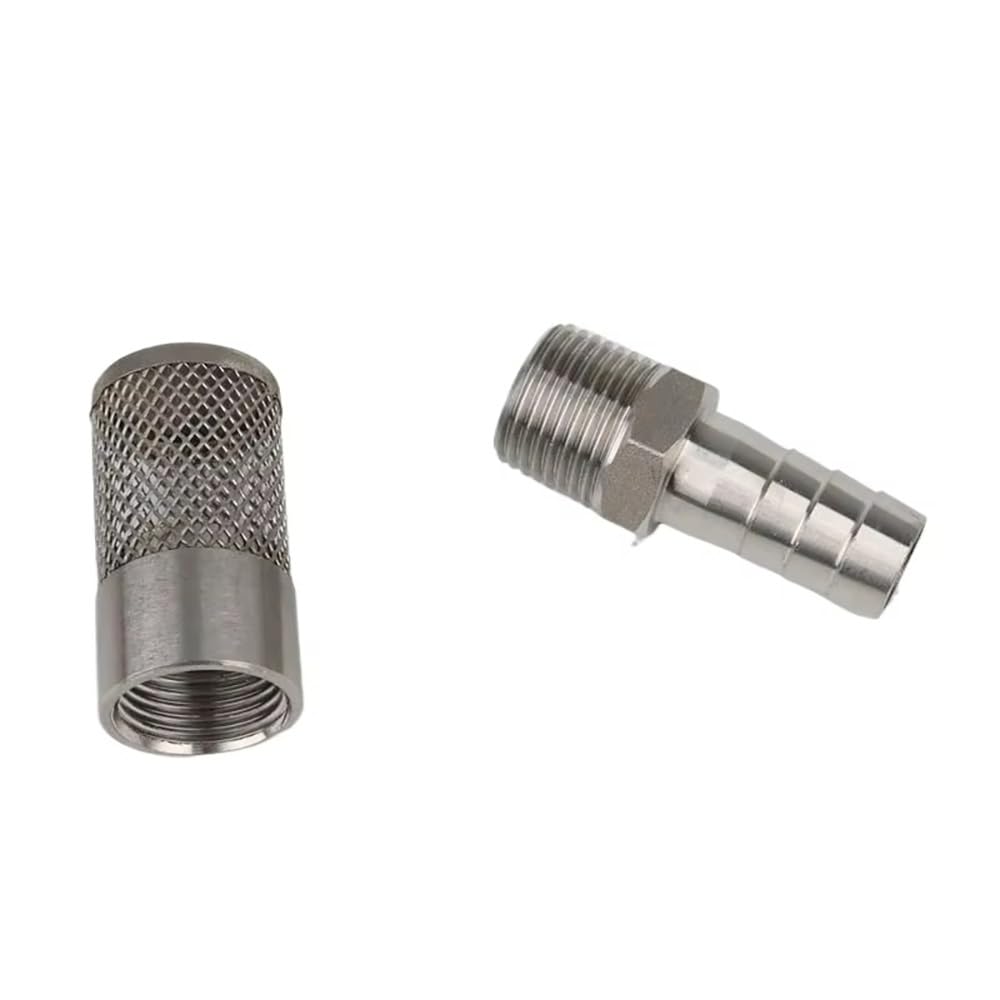 Filtro de Malla de Acero Inoxidable para mangueras de 6-19 mm - Filtro Dividido Tipo Pagoda para riego, acuarios y Lavado de Coches - (1 Unidad) (8 mm)