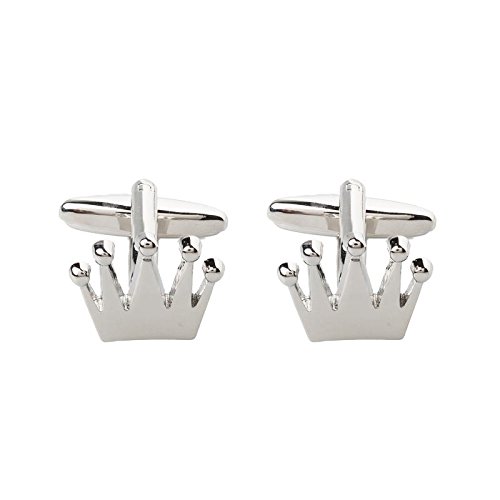 Shining Jewel Silver Plated Designer Crown Design Fancy Cufflinks For Men (SJ_7073) (B07762F9ZR) Amazon Price History, Amazon Price Tracker