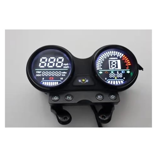 Compteur de vitesse de moto numérique LED odomètre tachymètre universel