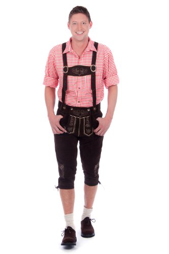 Edelnice Bavarian Lederhosen darkbrown 52