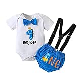 ❤ [Komfortables Material] - Säuglings baby Erster Geburtstags-Party-Outfit aus Baumwollmaterial, weichem Handgefühl, kein Schaden für Ihre Babyhaut, ausgezeichnete Qualität, atmungsaktiv und flexibel. Weich und leicht, bietet den ganzen Tag den Komfort und lässt ihn den Spaß genießen.1st Geburtstags-Top, erster Geburtstags Outfit Junge.Dieses entzückende Geburtstagskuchen Smash-Outfit ist ein tolles Geschenk . So hübscher Gentleman-Dinosaurier-Geburtstags-Outfit für Ihren Sohn / Neffe / Enkel;