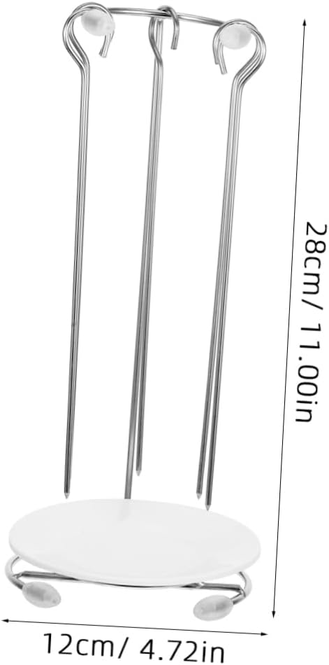 Stainless Steel BBQ Hanging Rack Set – 2-Piece Barbecue Skewer Holder for Grilling Meat Fish and Vegetables Sturdy and Easy to Clean Grill Accessories