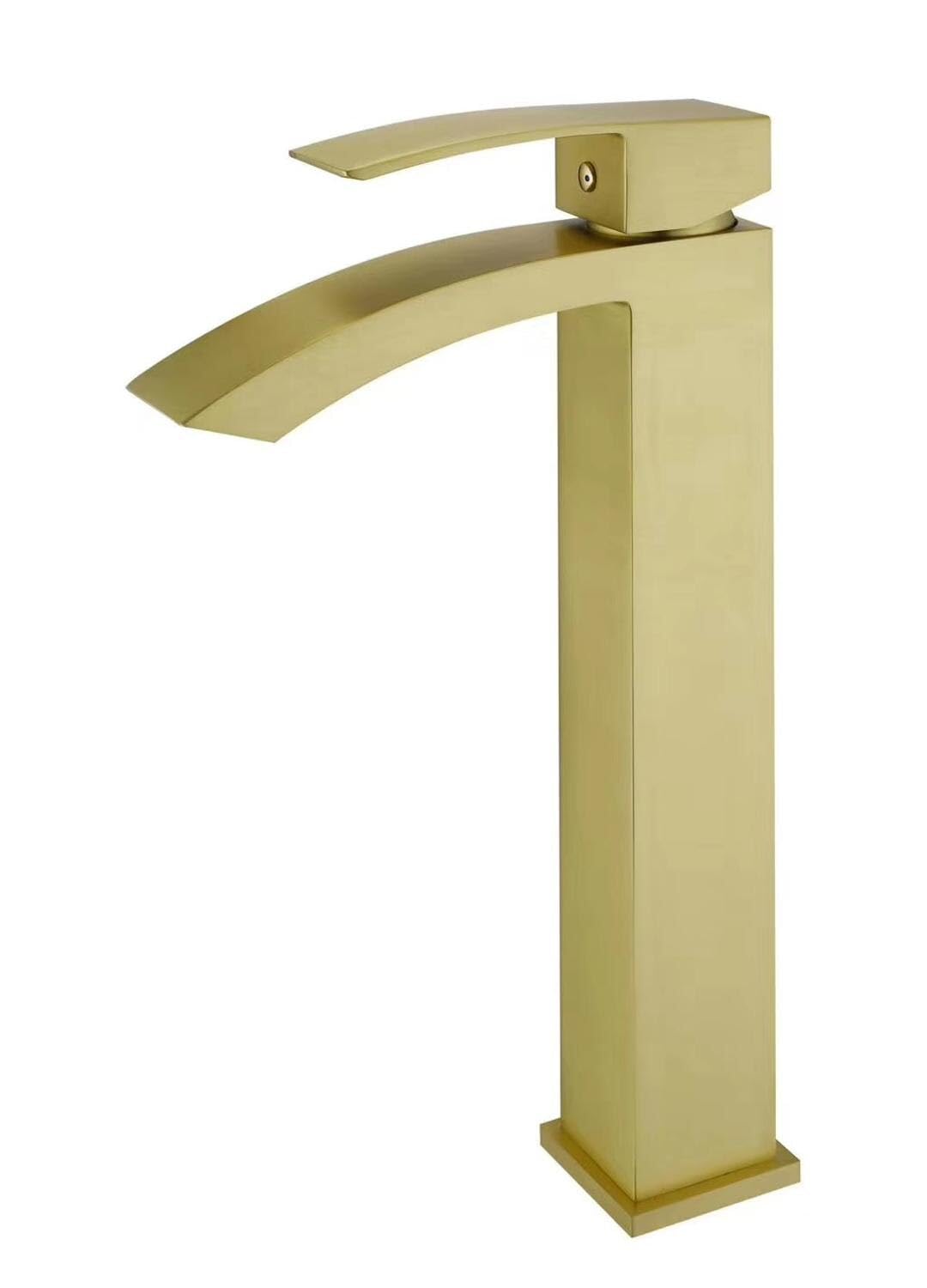 Mitigeur BL445 or brossé : élégance en laiton haut de gamme pour lavabo