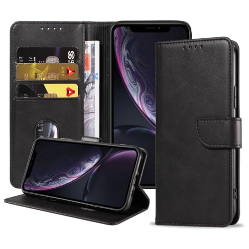 Meliya Hülle für iPhone XR 6 1 Zoll PU Leder Klapphülle mit Starke Magnetverschluss Handyhülle mit Wallet Kartenfach und Standfunktion für Apple iPhone XR 6 1 Case Cover