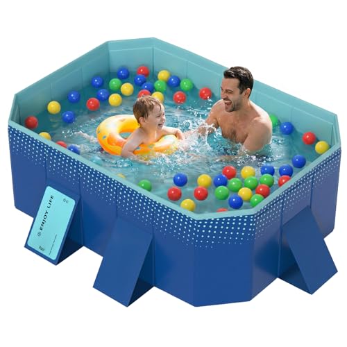 Planschbecken Foldable Pool Kinderpool tragbarer Hundepool Abnehmbarer Pool Badewanne geeignet für Kinder mittelgroße Haustiere (180 * 135 * 50cm)