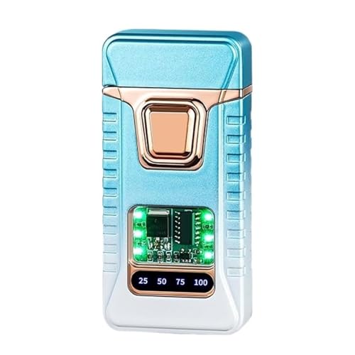 Encendedor metálico inteligente de doble llama activado por voz miniatura 1