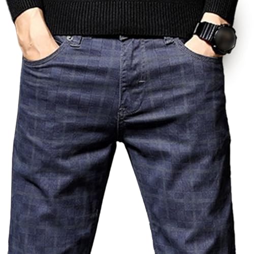 Mens Gingham Pants Plaid Pants Casual Trousers for Men Slim Fit Business Chinos with Zip Fly3