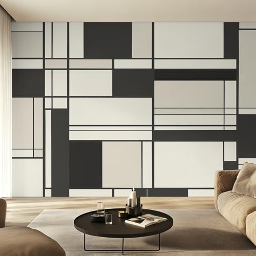 Papier peint intissé Mondrian grand format fresque géométrique abstraite - 4