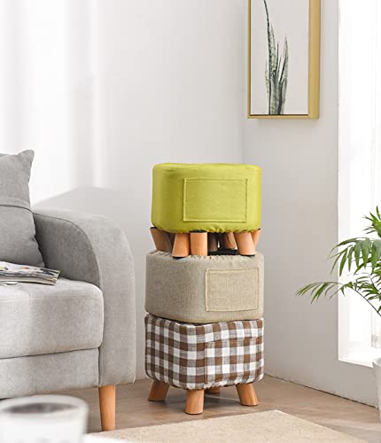Repose-Pieds Bois Soulagement Jambes Pouf Triangulaire Vert - 5