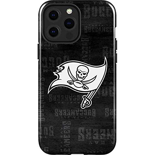 Skinit Impact Phone Case Compatible with iPhone 13 Pro Max - Officially Licensed NFL Tampa Bay Buccaneers Black & White Design