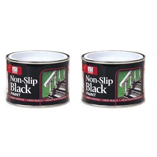 MIXEL 151 Coatings Non-Slip Black Paint, Hard Drying Formula, High Build Coverage, Weather & Water Resistant, Quick and Easy Application,180ml (Pack of 2)