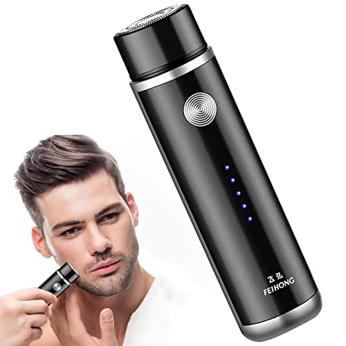 Mini barbeador elétrico | Barbeador elétrico portátil | bolso para homens, barbeador impermeável rec