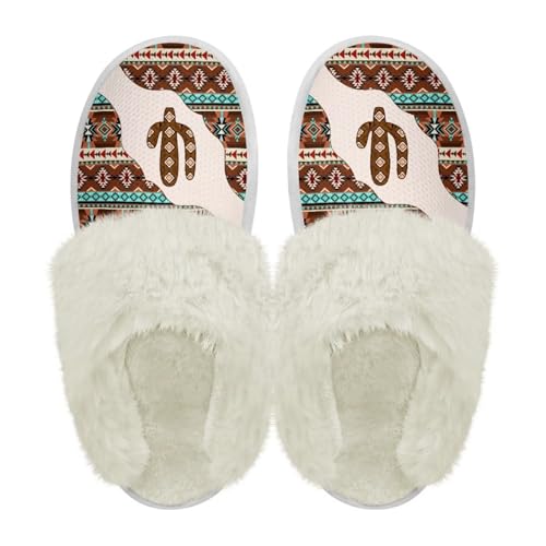 Slippers for Women Men Comfort Slip On Winter Warm House Shoes Unisex Lightweight Non Skid Plush Slipper Flats for Bath Hotel Home Non Skid Rubber Sole2