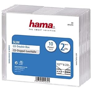 Hama Slimline, CD-hoes, transparant, verpakking van 10 stuks