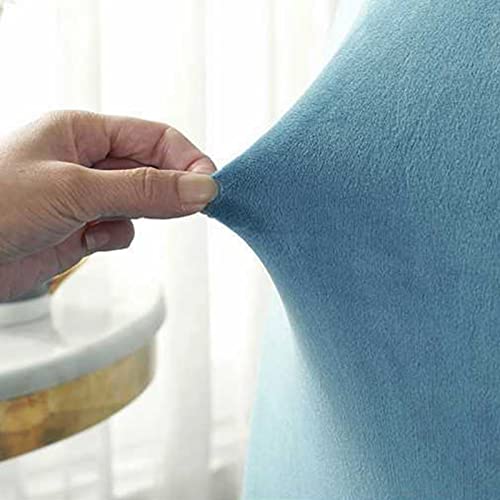 Funda de silla de oficina elástica lavable de terciopelo gris con protector suave 4