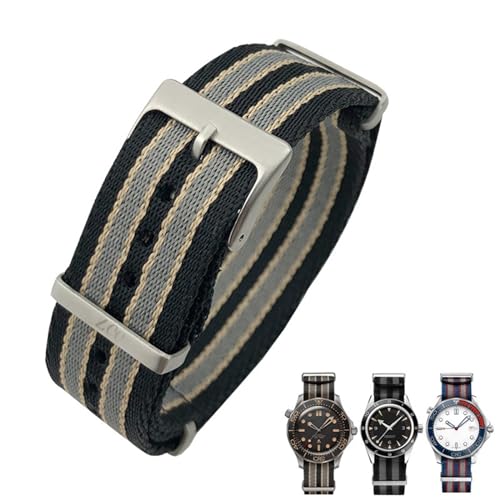 Bracelet toile nylon 20 mm Omega Seamaster Speedmaster Aqua Terra AT150 souple montre