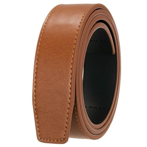 Ceinture à cliquet en cuir de vachette véritable haut de gamme pour homme