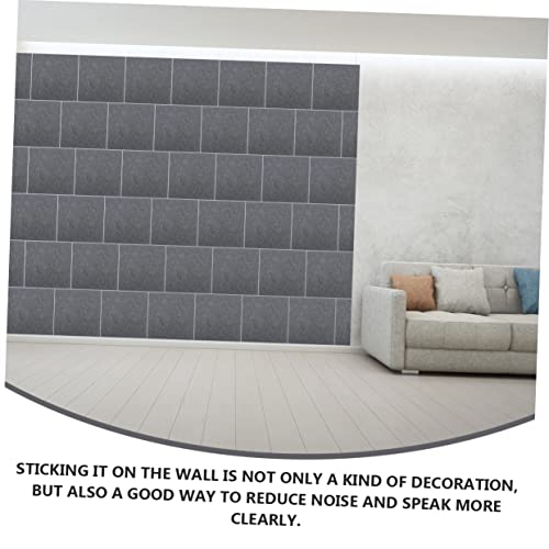 Beaupretty 6Pcs Paneles de Absorción Acústica de Fieltro Gris para Aislamiento Acústico Decoración de Pared Fácil de Instalar Reducción de Ruido para Oficina en Casa miniatura 6