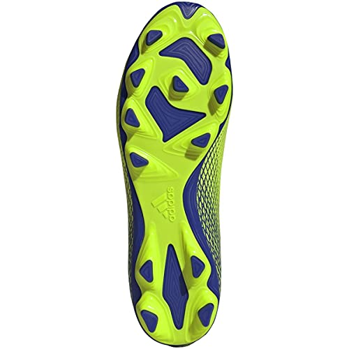 Image of adidas Men's X Ghosted.4 Soccer Shoe, Signal Green /Energy Ink, 8.5