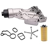 Bomunik 11428585235 11428511391 Alloy Aluminum Oil Cooler Filter Housing Assembly 2014-2024 For BMW