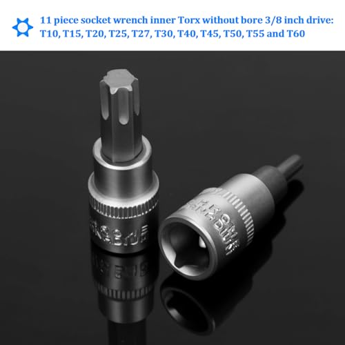 Douille E4-E20 et embouts T10-T60 pour démonter les vis Torx grippées