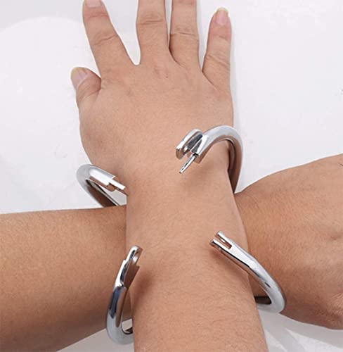 Menottes croisées en acier pour briser la routine du couple avec serrure