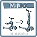 Scoot & Ride 2-in-1 Ride-On & Stand Kids Scooter, Ages 1 to 5, Highwaykick 1, Steel