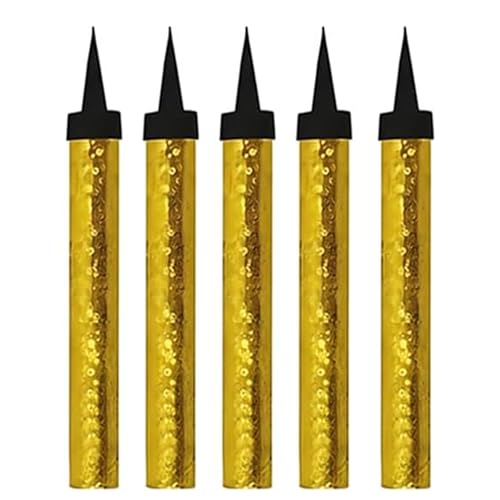 CRSTAL25 Gold Sparkling Fountain Candles in Pack of 5 | Low-Smoke Bright Sparkle & Long-Lasting Effect | Great for Birthdays Anniversaries Weddings & Parties