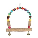 Vogel Papagei Spielzeug, Holz Vögel Schaukel Spielzeug Hängende Käfig Hängematte Schaukel Spielzeug Holz Barsch Kauspielzeug für kleine Papageien Conures kleine Sittiche NymphensitticheSchaukeln