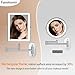 Famihomii 5000mAh Wiederaufladbar Kosmetikspiegel mit LED Beleuchtetung, Schminkspiegel mit 1-/20X Vergrößerung Und Touchschalter Batterie, Dimmbarer Rasierspiegel 360° Schwenkbar Wandmontage (Chrom)